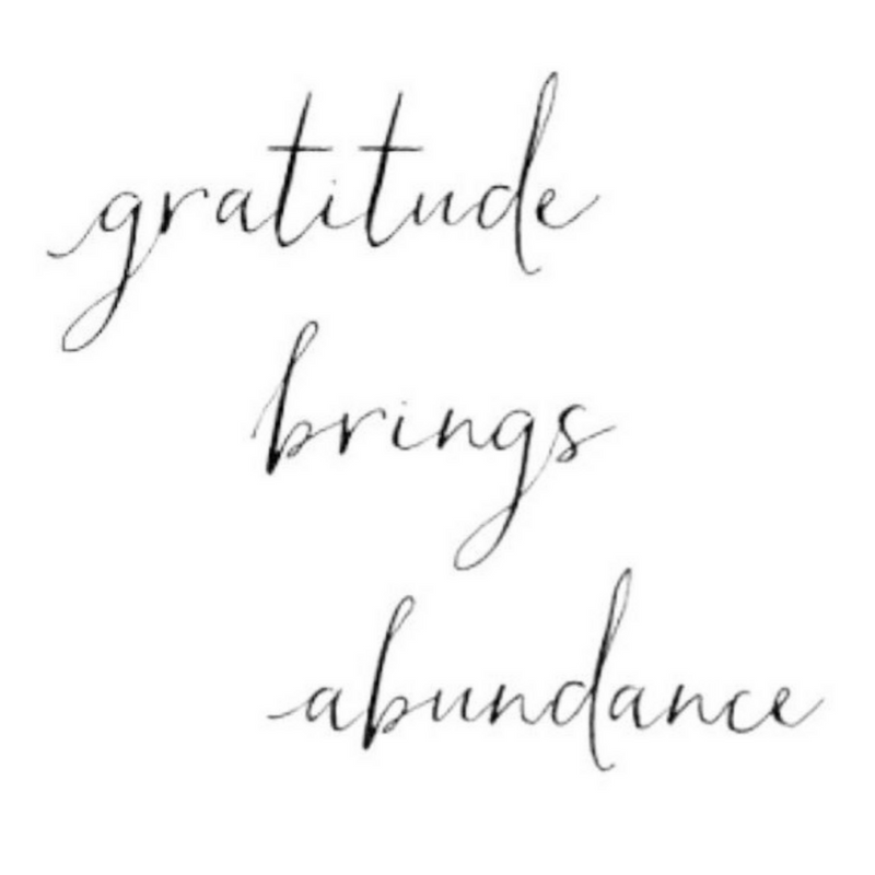 gratitude brings abundance