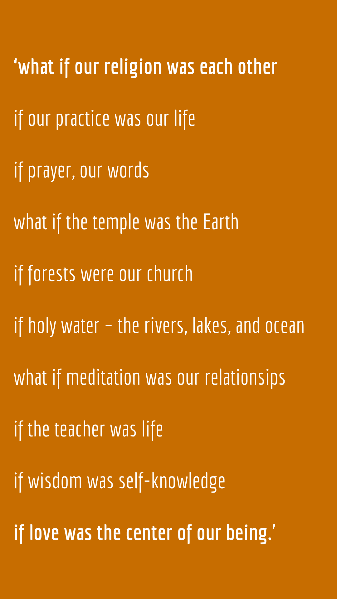 ‘what if our religion what if our religion...